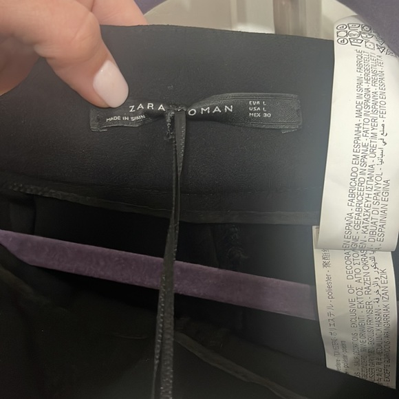 Zara Large Black Pants with side studded piping. New with tags! - Picture 5 of 6